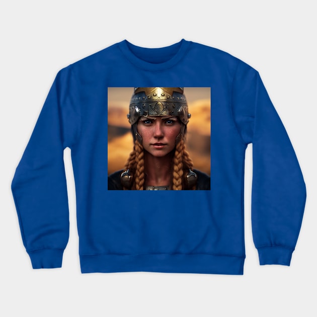 Viking Shield Maiden Crewneck Sweatshirt by Grassroots Green